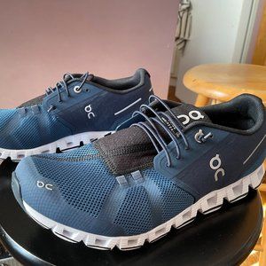 On Cloud Mens Blue Swiss Engineering Round Toe Low Top Running Shoes Size US 9.5